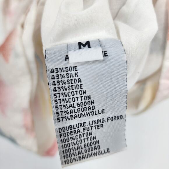 Sessun Alphonsine Watercolor Pocketed Silk Blend Mini Dress Size Medium - Picture 5 of 8